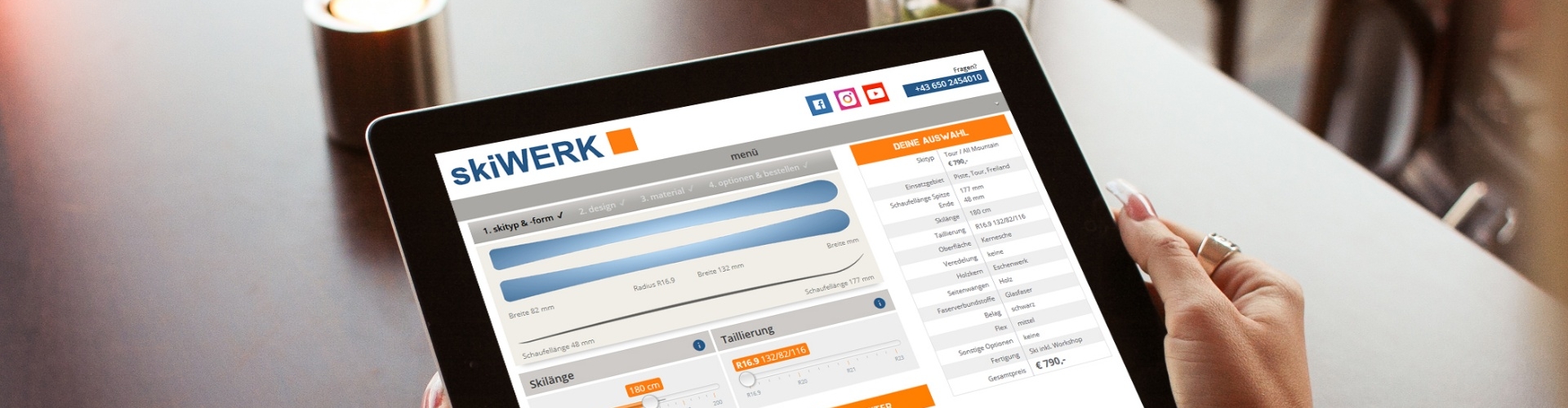 Online-Ski-Konfigurator<br />zum Selbstdesignen