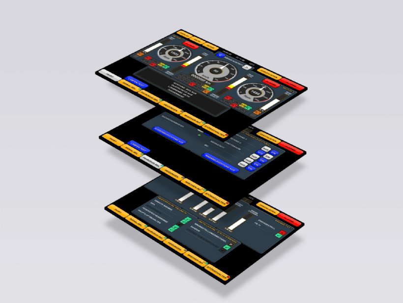 Interface-Design für Bahnbaumaschine von Robel