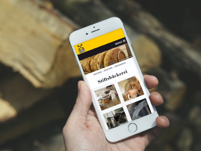 Smartphone-Ansicht www.erzabtei.at, Erzabtei Stift St. Peter