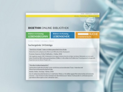 Website Bioethik Online-Bibliothek