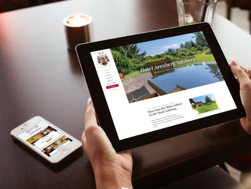 Website Hotel Haus Arenberg Salzburg nach dem Relaunch 2019