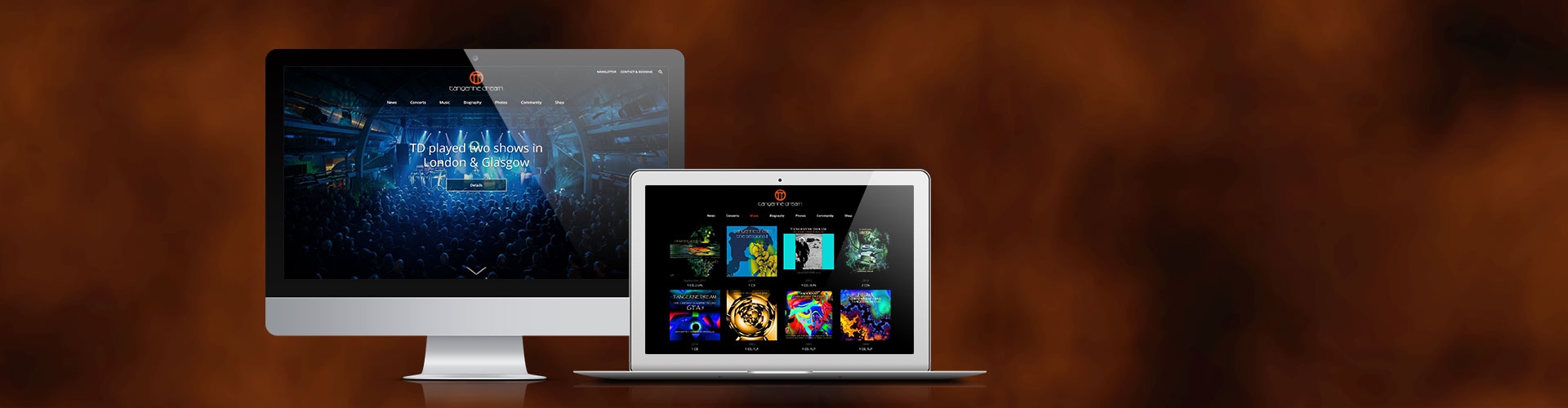 Website der legendären<br />deutschen Elektronik-Rockband<br />Tangerine Dream